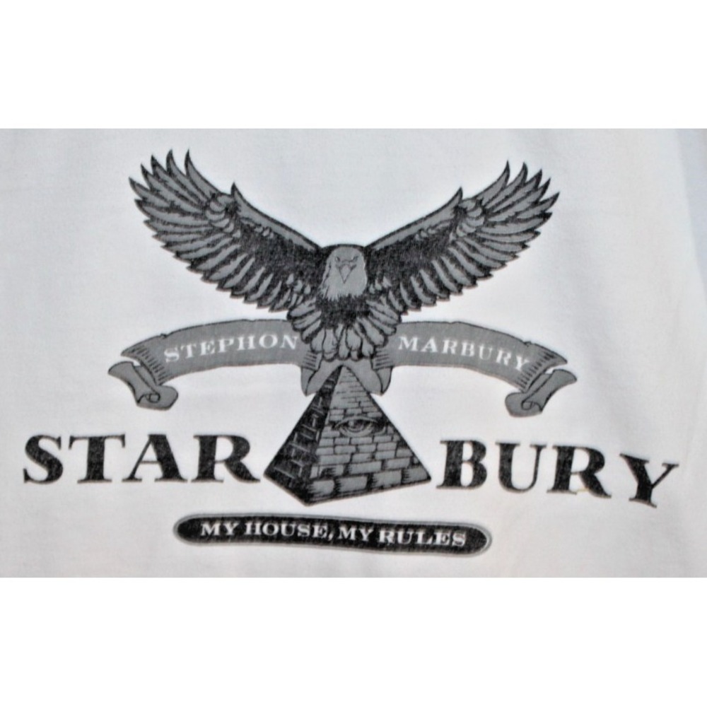 VTG Y2K Starbury Stephon Marbury Raglan T Shirt XXL Steve & Barry's White